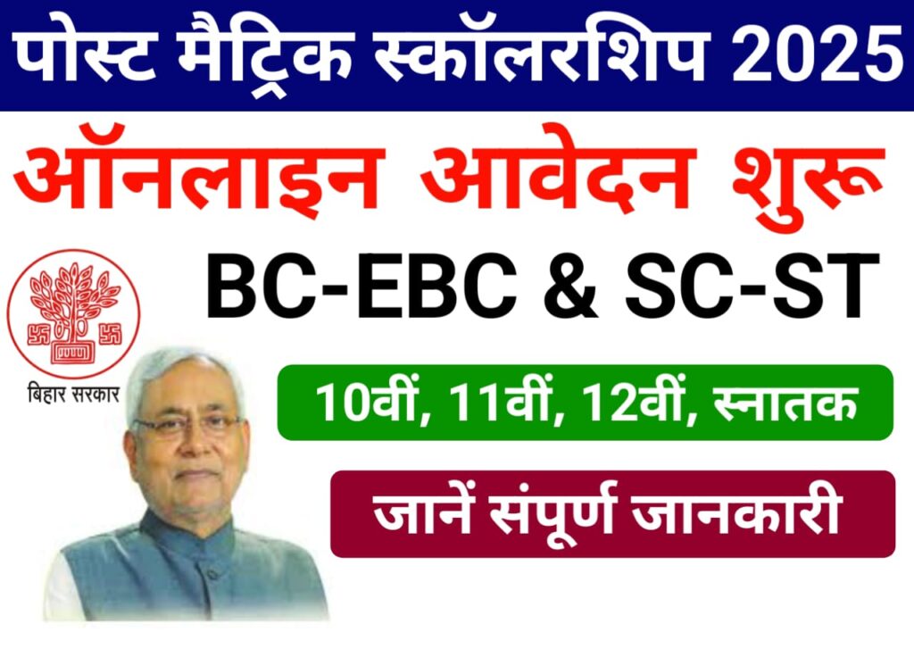 Bihar Post Matric Scholarship Apply 2025 — फिर से अप्लाई हुआ शुरू बिहार पोस्ट मैट्रिक स्कॉलरशिप के लिए करें ऑनलाइन आवेदन